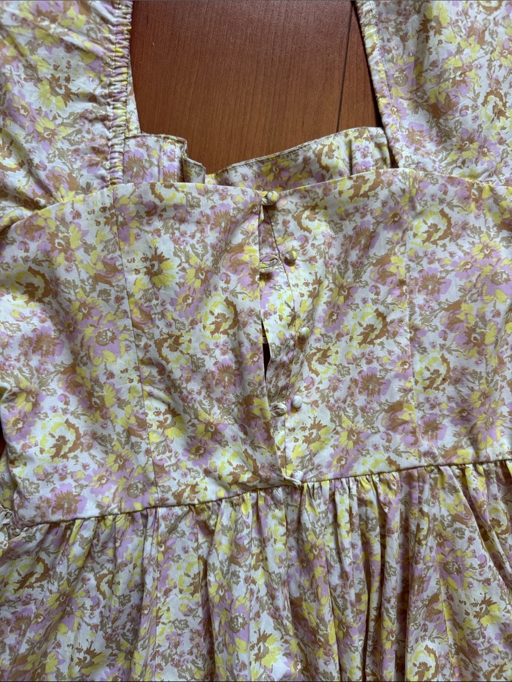 Free People Yellow Floral Puff-Sleeve Maxi Dress - Picture 6 of 6